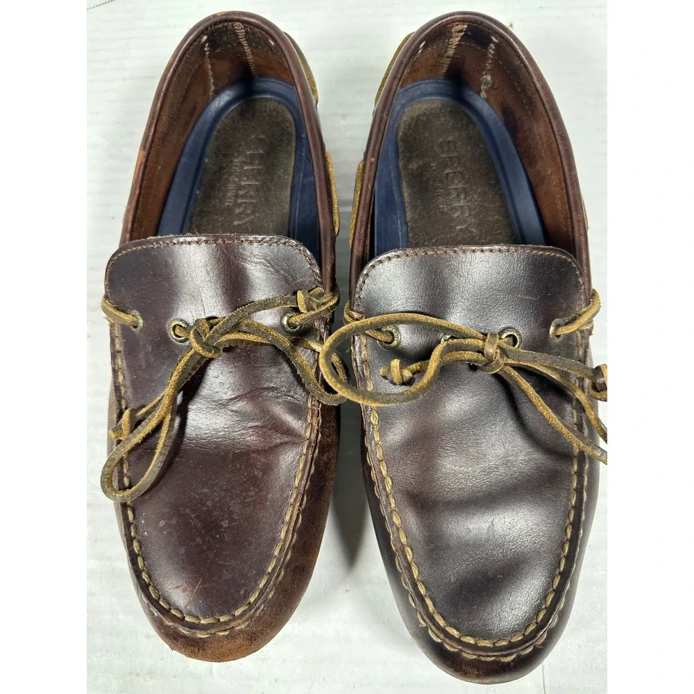 Sperry Top-Sider Mens Dark Brown Leather Driving Loafers STS17881 Size‎ 10.5 M